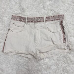Isabel Marant Etoile Embroidered White Shorts